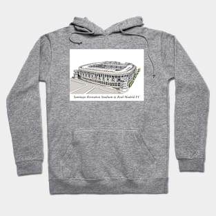 Drawing of Santiago Bernabeu Stadium @ Real Madrid FC Hoodie